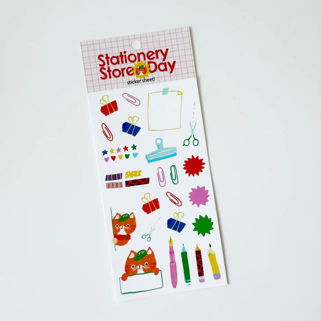 Stationery Store Day 2026

Vinyl sticker sheet with art by Karen Schipper.

25 individual stickers per sheet