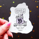 Cat Coven -&nbsp;Halloween Frogs Holographic Vinyl Sticker

Celebrate your love for Halloween with this cute new Halloween frogs vinyl sticker! This sticker is perfect for your journal, water bottle, laptop, and more.

Waterproof, UV protected &amp; high temperature resistant
3 x 3.7 inches and holographic!
Colors may vary slightly from your computer screen to real life product
