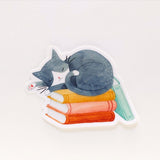Julianna Swaney - Cat and Books Sticker