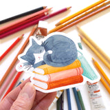 Julianna Swaney - Cat and Books Sticker