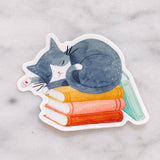 Julianna Swaney - Cat and Books Sticker