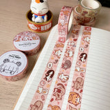 Cherry Rabbit Cats Party Washi Tape