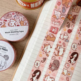 Cherry Rabbit Cats Party Washi Tape