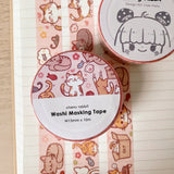 Cherry Rabbit Cats Party Washi Tape