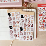 Cherry Rabbit Cats Sticker Sheet