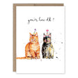 Cats You're How Old? Birthday Card

Inside verse: You're the purrr-fect age! Happy Birthday

• Size: A6, 4.6" x 6.4"
• Illustrated by Louise Mulgrew
• Paired with a Kraft envelope
• Printed in the USA on high-quality recycled post-consumer waste paper

About The Artist: Working with gouache and watercolor, Louise designs in her tiny studio in Brighton, England, inspired by her love of all animals, and passion for the natural world. Louise was named 2023 Artist of the Year by the USA Greeting Card Associatio