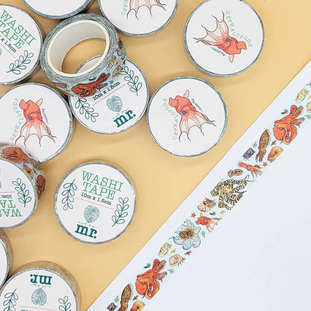 Cephalopods Octopus Washi Tape