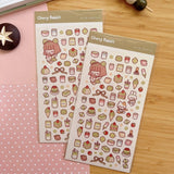 Decorate your planner / diary with these little stickers of matcha treats!

Kiss cut sticker sheet
1 sheet
Sheet size: 9 x 18 cm
Material: Washi sticker / Masking sticker