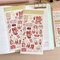 Semi-transparent washi paper sticker! Decorate your planner / diary with these cute little stickers of mushroom girl & friends travelling! ♡

Product details:

Kiss cut sticker sheet
1 sheet
Sheet size: 10 x 18 cm
Material: Washi sticker / masking sticker
Not waterproof