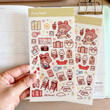 Semi-transparent washi paper sticker! Decorate your planner / diary with these cute little stickers of mushroom girl & friends travelling! ♡

Product details:

Kiss cut sticker sheet
1 sheet
Sheet size: 10 x 18 cm
Material: Washi sticker / masking sticker