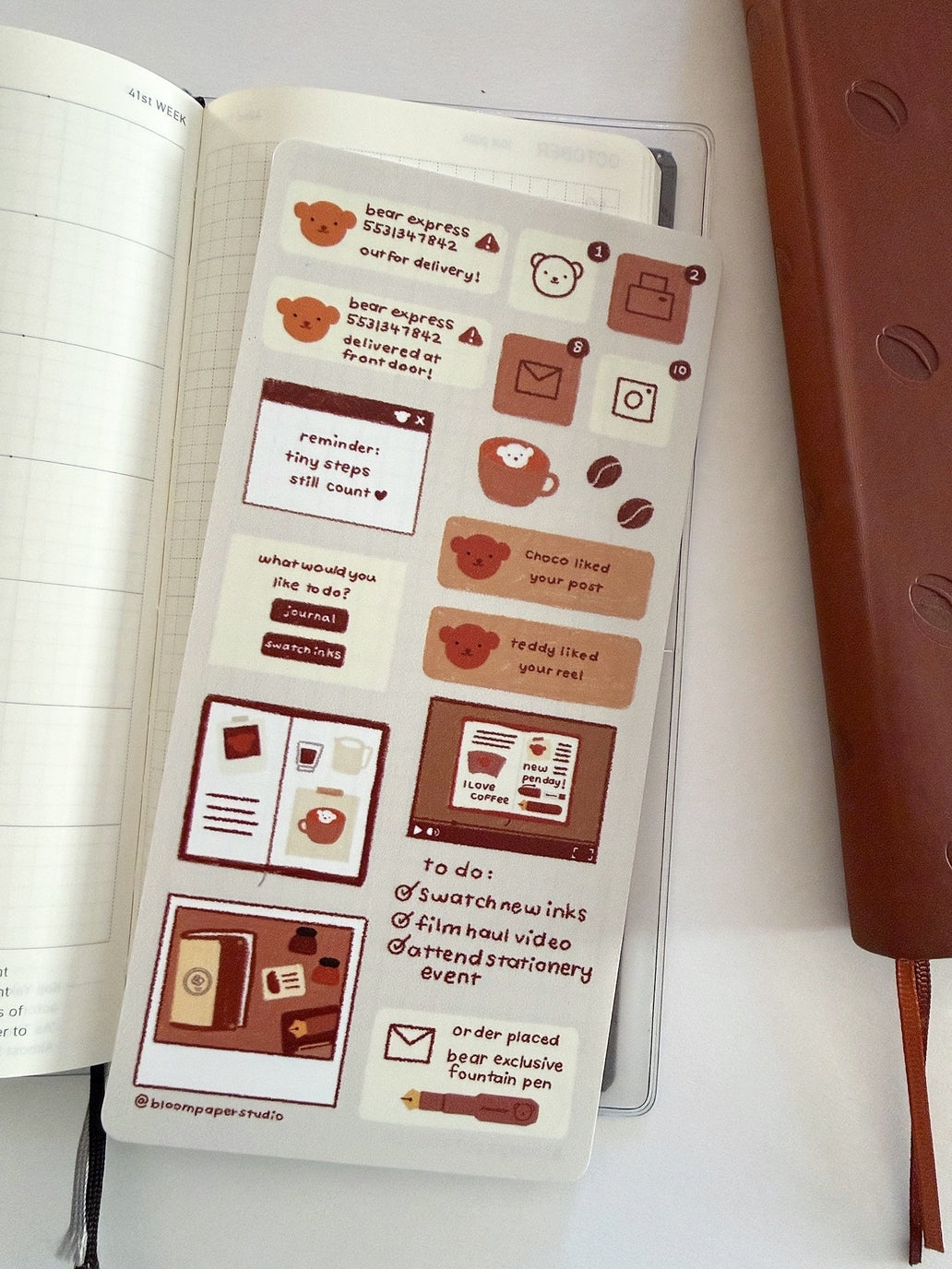 Bloom Paper Studio - Choco's Notifications Weeks Pencil Board