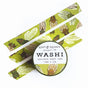  Our cicada washi tape is a vibrant green tape created in homage to the loudest bug on the block: the cicada! This is a lightweight decorative tape printed on traditional rice paper. It is removable and leaves no residue, making it perfect for scrapbooking, stationery, crafts and more. Featuring a collection of complementary nature inspired designs that bring a pop of color to all your projects! Perfect for gifting and arts + crafts displays.

Tape dimensions: 15mm x 10m, or 0.59” x 32.8’ 
