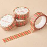 Claire Paul Washi Tape - Green and Red Check

Festive checked gingham pattern Washi tape in green and red colours.

This paper masking tape is perfect for decorating your bullet journal and planners, scrapbooking &amp; gift wrapping. It'll add some fun and colour to any surface and is easy to peel off.

10m x 15mm