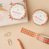 Claire Paul Washi Tape - Green and Red Check

Festive checked gingham pattern Washi tape in green and red colours.

This paper masking tape is perfect for decorating your bullet journal and planners, scrapbooking &amp; gift wrapping. It'll add some fun and colour to any surface and is easy to peel off.

10m x 15mm