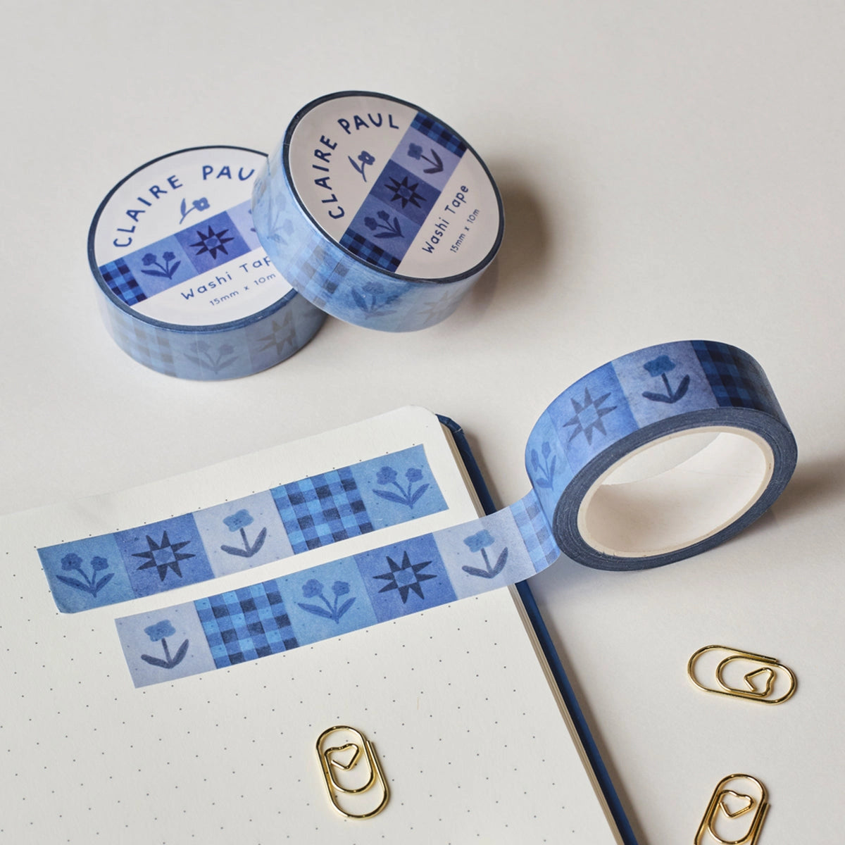 Claire Paul Washi Tape - Inky Floral

Washi tape in a blue inky floral patchwork pattern!

This paper masking tape is perfect for decorating your bullet journal and planners, scrapbooking &amp; gift wrapping. It'll add some fun and colour to any surface and is easy to peel off.

10m x 15mm