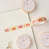Cute washi tape with a butterfly pattern in pastel colours.

This paper masking tape is perfect for decorating your bullet journal and planners, scrapbooking &amp; gift wrapping. It'll add some fun and colour to any surface and is easy to peel off.

10m x 15mm