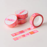 Cute &amp; colourful washi tape with a multi shades of pink love hearts design! Perfect for Valentine's Day.

This paper masking tape is perfect for decorating your bullet journal and planners, scrapbooking &amp; gift wrapping. It'll add some fun and colour to any surface and is easy to peel off.

10m x 15mm