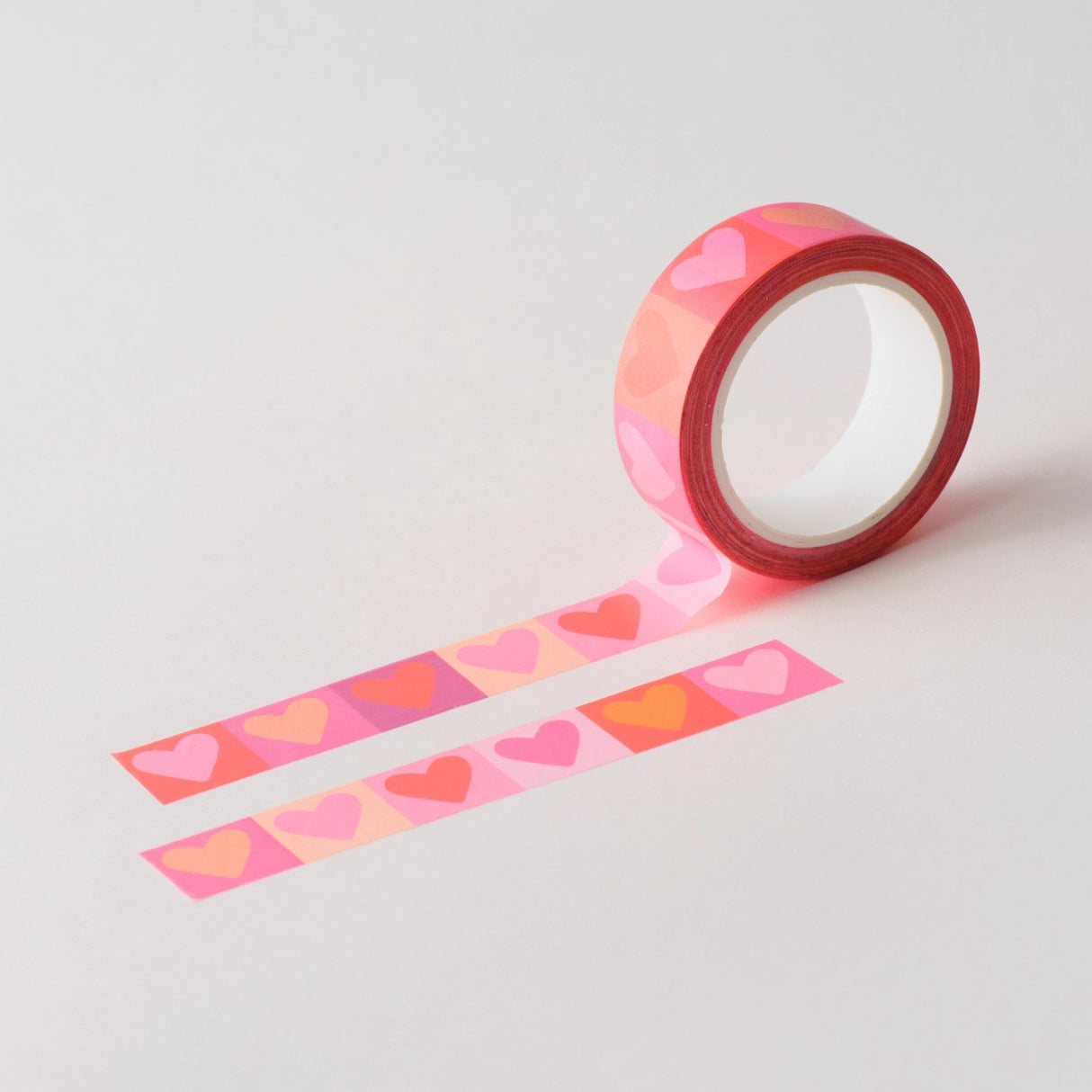 Cute &amp; colourful washi tape with a multi shades of pink love hearts design! Perfect for Valentine's Day.

This paper masking tape is perfect for decorating your bullet journal and planners, scrapbooking &amp; gift wrapping. It'll add some fun and colour to any surface and is easy to peel off.

10m x 15mm