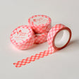 Very cute hand drawn red gingham pattern washi masking tape!

This paper masking tape is perfect for decorating your bullet journal and planners, scrapbooking &amp; gift wrapping. It'll add some fun and colour to any surface and is easy to peel off.

10m x 15mm