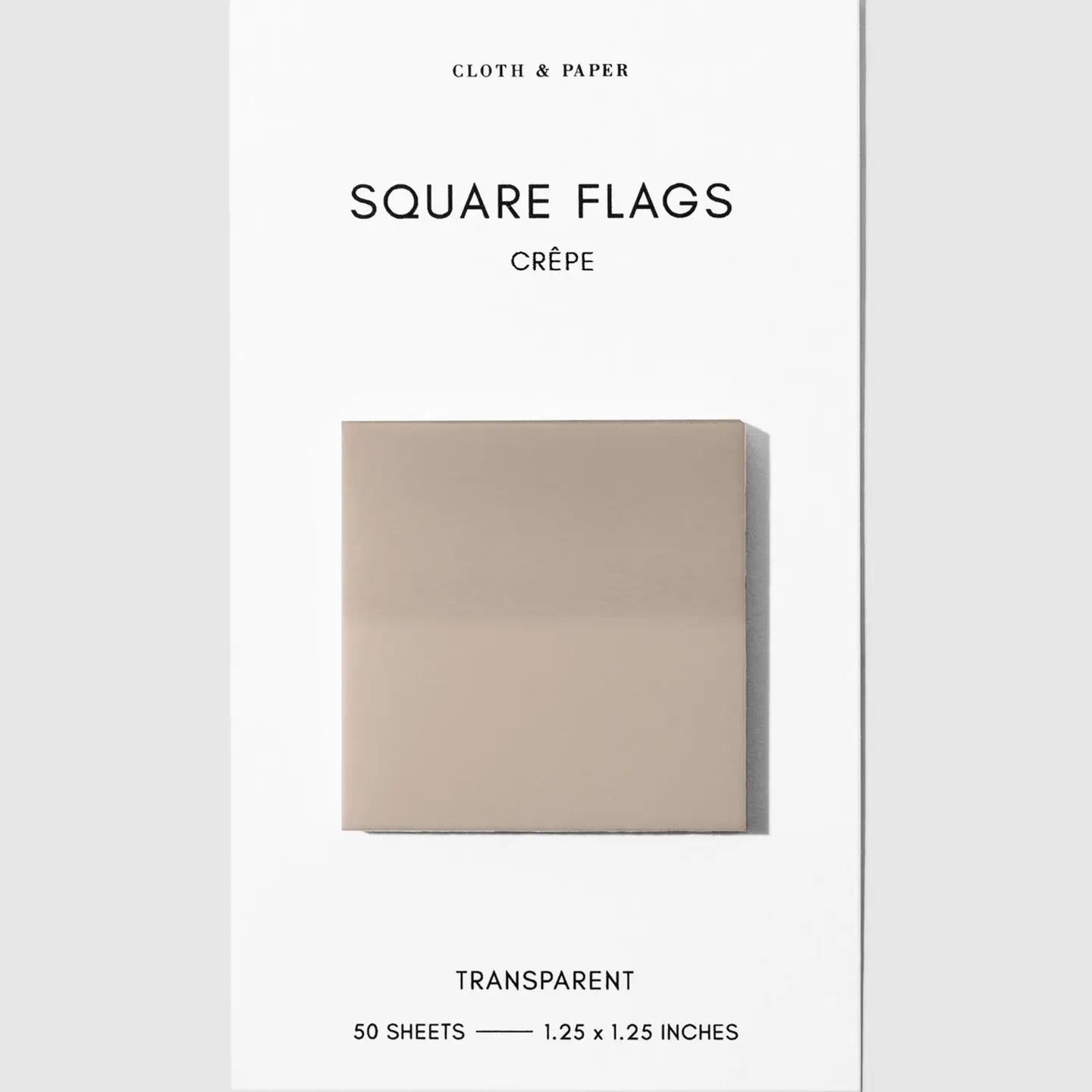 Cloth & Paper - Square Transparent Page Flags | Crêpe