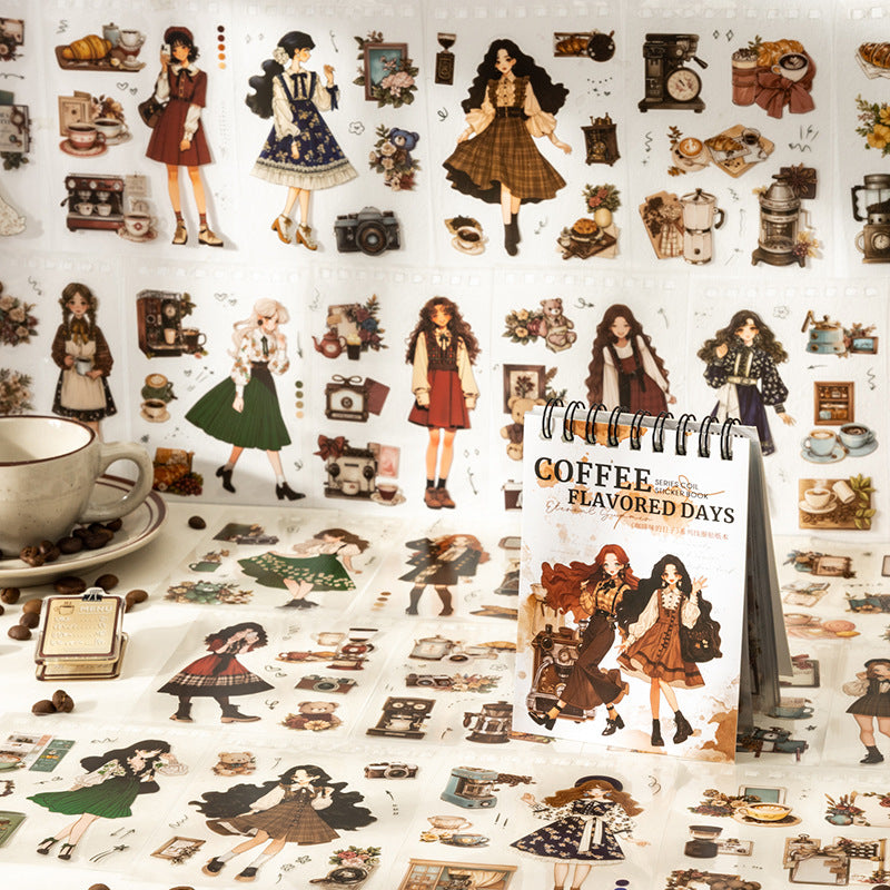 Capture the rich and fragrant moments of life with taste inspired ideas. Whether you're a journaling enthusiast, a coffee lover, or someone who wants to add a sense of ceremony to your daily routine, this is for you!

50 pieces of large stickers with exquisite patterns
Special shaped die-cutting with adhesive backing to use immediately
3.35 in x 4.6 in