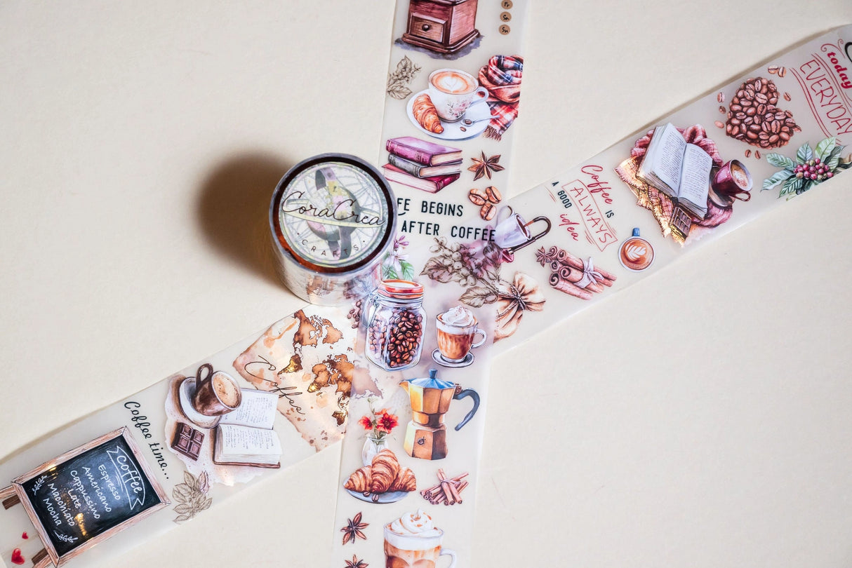Coffee Lover Transparent PET Tape