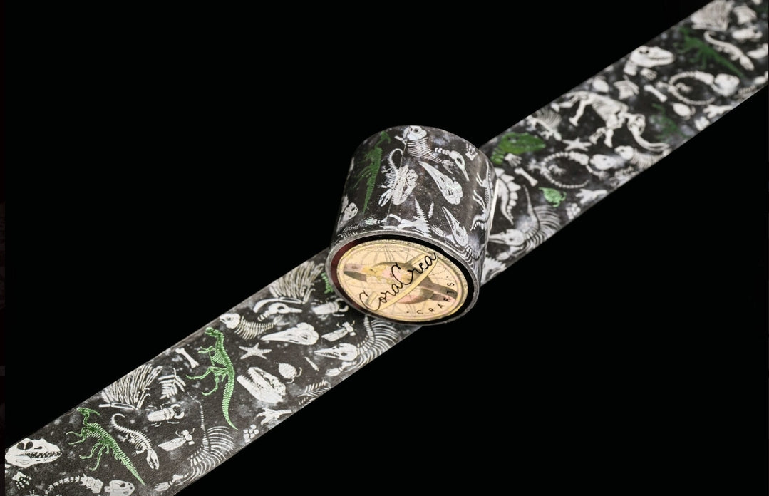 CoraCreaCrafts Dinosaurs Foil Washi Tape