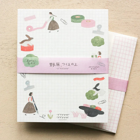 Cozyca Products Necktie In the Field, On the Desk Letter Set