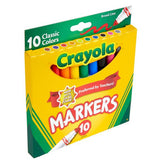Marcadores de trazo ancho Crayola, colores clásicos, paquete de 10 