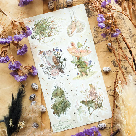 Art by: @sucharitas
One sticker sheet is included.
Top Coating: Gold foil
Adhesive Layer: Paper
Backing Layer: Paper
Size: 6.69"x3.54"
Weight-0.03oz