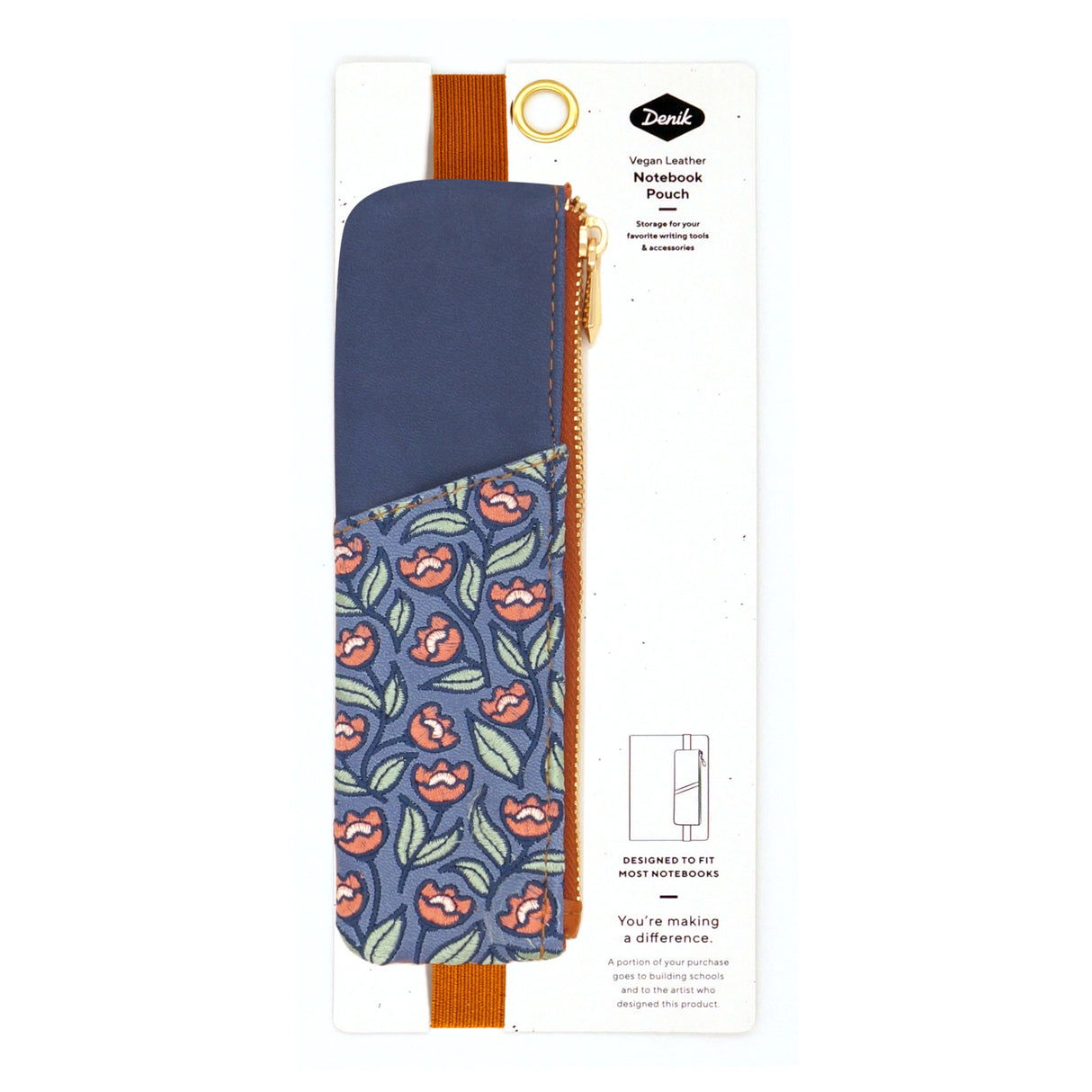 Creeping Floral Embroidered Notebook Pouch