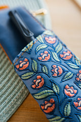 Creeping Floral Embroidered Notebook Pouch