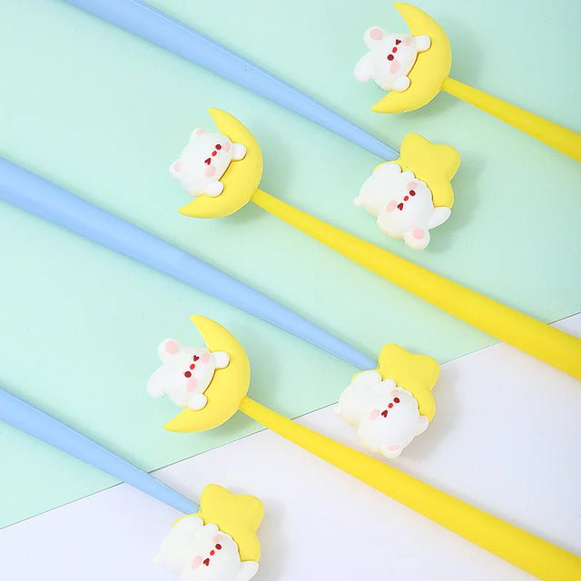 These cute animal gel pens are perfect for planning, for work, home, desk or for school. They will be a beautiful addition to your pen collection!


• 0.5mm Gel Ink
• Black Ink
• Writes very smoothly
• Measures approx. 6" - 7"
• Includes 1 pen, we will send one random color/design