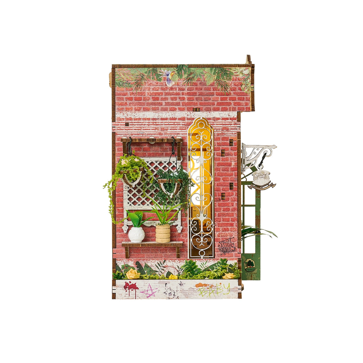 Step inside The Flower Shop, a cozy miniature haven where vibrant flower arrangements bloom in elegant vases, lush potted plants thrive, and fresh bouquets overflow with color. This delightful build features classic red brick walls, a welcoming wooden arched doorway, and a checkerboard floor that adds timeless charm.

2 AAA batteries required; batteries are not included.
Ages 14+
248 pieces
Assembled size: 4.53 x 3.94 x 7.4 inches