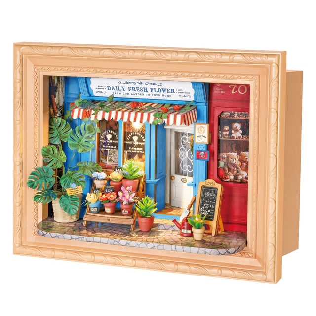 Daily Fresh Flower DIY miniature house

Assembly size: 218*82*168 mm
Package size: 287*217*108 mm
Pieces count: 183 pcs
Assembly time: 1.5 h
Item weight: 890 g
Age: 14+