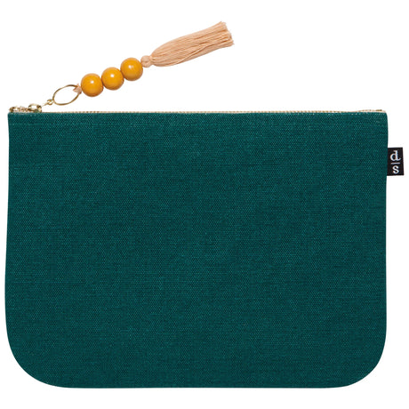 Place your treasured possessions under the protection of ancient enchantments with our Large Amulet Zip Pouch. Opulently embellished scarab beetles and potent herbal blooms promise immunity from danger, providing you with priceless peace of mind.

• Size: W9.75 x L7in
• Material content: 100% Cotton, Polyester Embroidery
• Care instructions: Spot clean only

Includes 1 zipper pouch