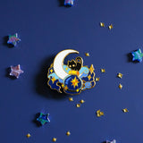 Thousand Skies Deep Sky and A Black Cat Enamel Pin Ink Bottle
