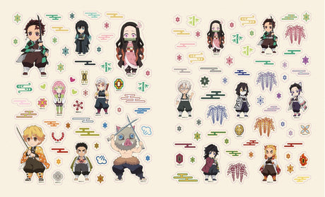 Sturdy paperback book with 600+ stickers. Inside this book, you'll find more than 600 full-color stickers ranging from 1/2" to 3" in size of all your favorite characters and items from Demon Slayer.
