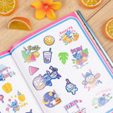 More than 500 colorful stickers of everyone’s favorite blue alien are perfect for scrapbooking or decorating your personal items.

Since the 2002 release of the Disney animated film Lilo & Stitch, the wild blue alien known as Stitch has become a fan favorite—so much that he now has his own sticker book! This collection of more than 500 colorful stickers includes fun and rarely seen images from the Disney archives, including character art, composed graphics, icons, and unique designs that are perfect for scr