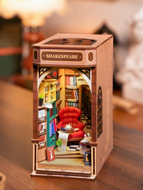 Kit de rincón de libros para librería, casa en miniatura de bricolaje