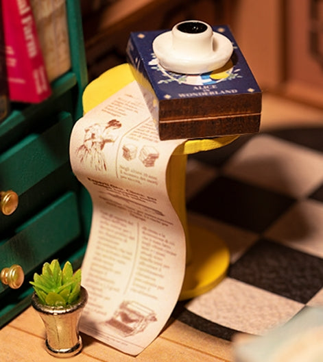 Kit de rincón de libros para librería, casa en miniatura de bricolaje