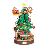 Bring the holiday magic to life with our DIY 3D wooden puzzle! Featuring a beautifully crafted Christmas tree, Santa in his sleigh, and adorable reindeer, this puzzle adds festive charm with a little train chugging around the tree.

Assemble the pieces and enjoy the satisfying click of each fit. Once complete, wind it up to hear "We Wish You a Merry Christmas," "Jingle Bells," and "Deck the Halls."