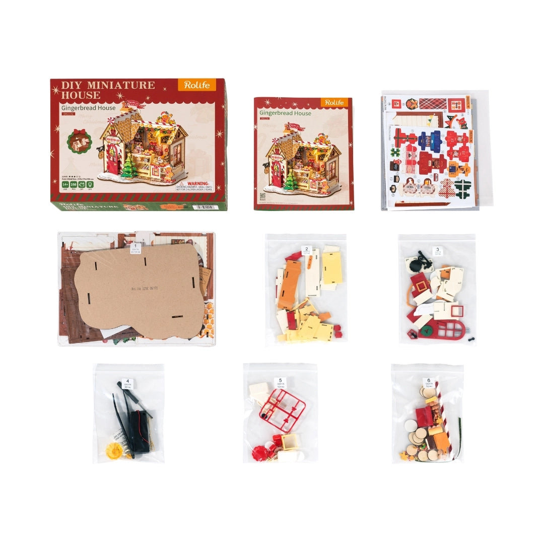 DIY Miniature House Kit: Gingerbread House