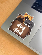 Pegatina de vinilo con el texto "Dog Dad"