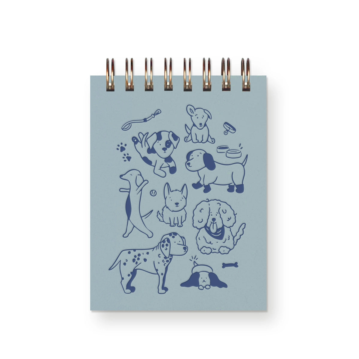 If petting a dog releases serotonin, then keeping this jotter close is the next best thing. Whether you have your own canine friend, or just love petting other's, this playful jotter will bring a smile every time you look at it. Use to scribble down notes, ideas, future dog names, and more.

Additional Details :

3”x4"
65 Unlined Interior Pages
Uncoated Vellum 70# Text Off-White Interior Paper
Bronze Wire-O Binding
Locally Made in Lawrence, Kansas