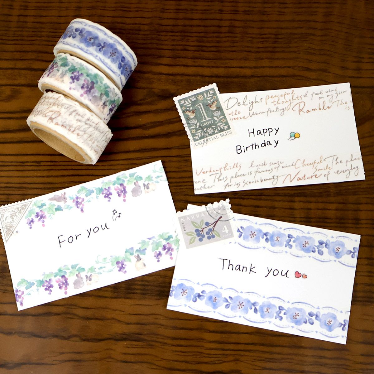 A new watercolor-style design with nuances is now available!
This series is a series with a touch and bleeding like a hand-drawn one.
It has a refreshing and transparent color that can be used casually.

Width 15mm × Length 5m
Material:&nbsp;Washi paper
Includes 1 roll of washi
Last few pictures shown are all the designs in the same collection, each sold separately.