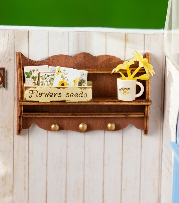 Kit de casa en miniatura para hacer tú mismo una casa con jardín de ensueño
