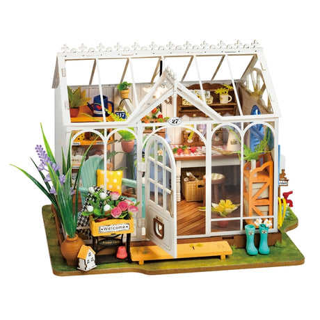 Kit de casa en miniatura para hacer tú mismo una casa con jardín de ensueño