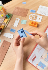 Kit de casa en miniatura para hacer tú mismo una casa con jardín de ensueño