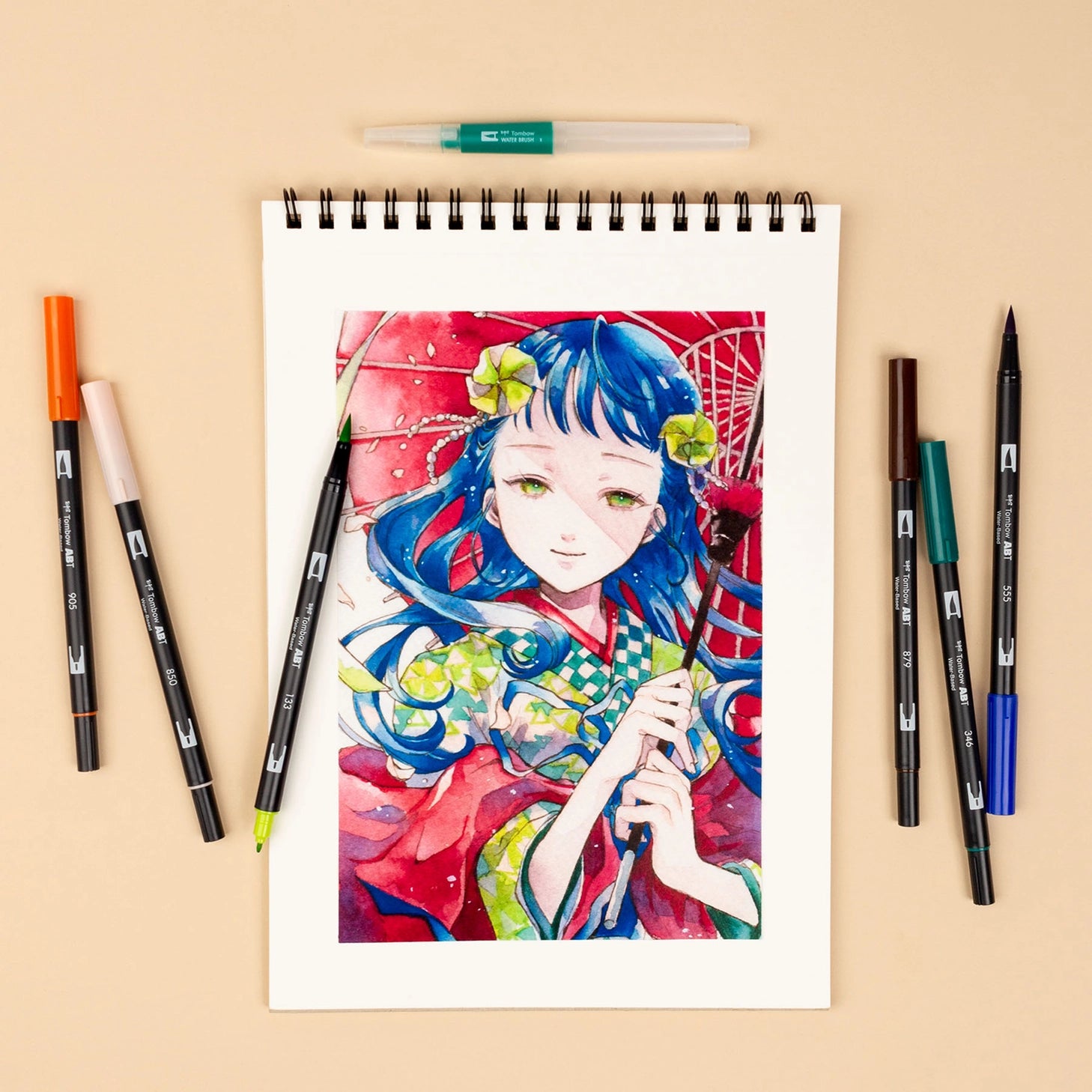 Exclusive, limited-edition “Wind" set allows you to bring drawings to life with exceptional detail and vibrant color combinations.

The “Wind" set is inspired by the Japanese four-character idiom "Kachō fūgetsu" (花鳥風月), which expresses the beauty of nature and the harmonious unity of "Flower" (ka, 花), "Bird" (chō, 鳥), "Wind" (fū, 風) and "Moon" (getsu, 月). With carefully selected colors, this set represents the powerful yet gentle movement of the wind and embody the essence of wind and its role in nature.

I